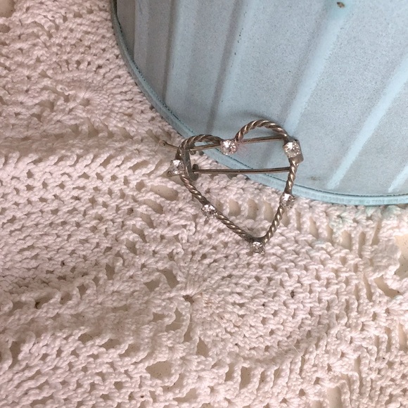 Accessories - Vintage heart hair pin boho festival cowgirl silver tone whimsical Easter day